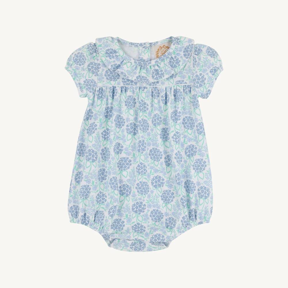 NEW THE BEAUFORT BONNET COMPANY girls' ramona ruffle bubble in blue